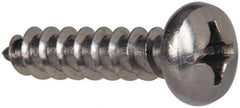 Value Collection - #12 Pan Head Phillips Sheet Metal Screw - Stainless Steel, 1" Length Under Head, Grade 316 - Benchmark Tooling