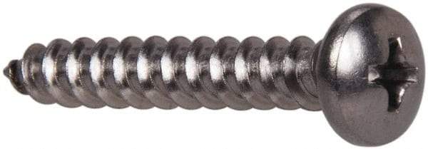 Value Collection - #14 Pan Head Phillips Sheet Metal Screw - Stainless Steel, 1-1/4" Length Under Head, Grade 316 - Benchmark Tooling