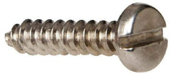 Value Collection - #4 Pan Head Slotted Sheet Metal Screw - Stainless Steel, 1/2" Length Under Head, Grade 316 - Benchmark Tooling