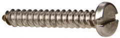 Value Collection - #4 Pan Head Slotted Sheet Metal Screw - Stainless Steel, 3/4" Length Under Head, Grade 316 - Benchmark Tooling