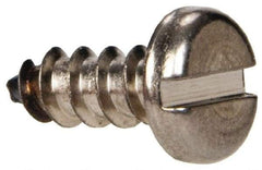 Value Collection - #6 Pan Head Slotted Sheet Metal Screw - Stainless Steel, 3/8" Length Under Head, Grade 316 - Benchmark Tooling