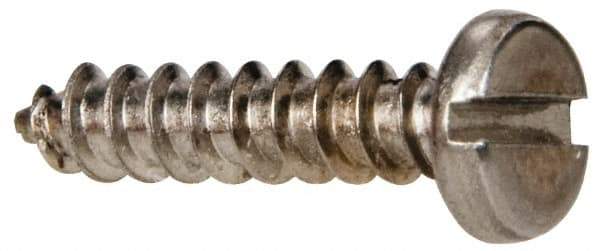 Value Collection - #6 Pan Head Slotted Sheet Metal Screw - Stainless Steel, 5/8" Length Under Head, Grade 316 - Benchmark Tooling