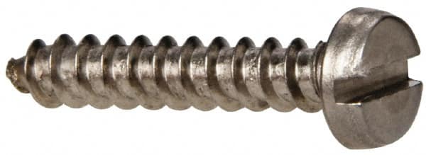 Value Collection - #6 Pan Head Slotted Sheet Metal Screw - Stainless Steel, 3/4" Length Under Head, Grade 316 - Benchmark Tooling