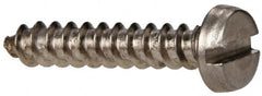 Value Collection - #6 Pan Head Slotted Sheet Metal Screw - Stainless Steel, 3/4" Length Under Head, Grade 316 - Benchmark Tooling
