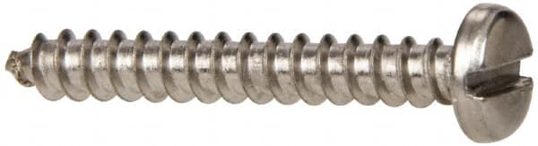 Value Collection - #6 Pan Head Slotted Sheet Metal Screw - Stainless Steel, 1" Length Under Head, Grade 316 - Benchmark Tooling