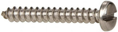 Value Collection - #6 Pan Head Slotted Sheet Metal Screw - Stainless Steel, 1" Length Under Head, Grade 316 - Benchmark Tooling