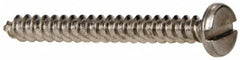 Value Collection - #6 Pan Head Slotted Sheet Metal Screw - Stainless Steel, 1-1/4" Length Under Head, Grade 316 - Benchmark Tooling