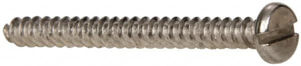 Value Collection - #6 Pan Head Slotted Sheet Metal Screw - Stainless Steel, 1-1/2" Length Under Head, Grade 316 - Benchmark Tooling