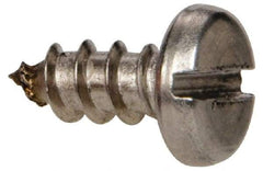 Value Collection - #8 Pan Head Slotted Sheet Metal Screw - Stainless Steel, 3/8" Length Under Head, Grade 316 - Benchmark Tooling