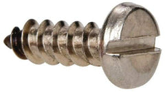 Value Collection - #8 Pan Head Slotted Sheet Metal Screw - Stainless Steel, 1/2" Length Under Head, Grade 316 - Benchmark Tooling