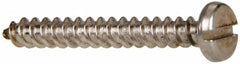 Value Collection - #8 Pan Head Slotted Sheet Metal Screw - Stainless Steel, 1-1/4" Length Under Head, Grade 316 - Benchmark Tooling