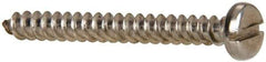 Value Collection - #8 Pan Head Slotted Sheet Metal Screw - Stainless Steel, 1-1/2" Length Under Head, Grade 316 - Benchmark Tooling