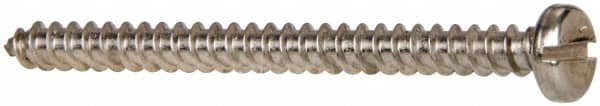 Value Collection - #8 Pan Head Slotted Sheet Metal Screw - Stainless Steel, 2" Length Under Head, Grade 316 - Benchmark Tooling