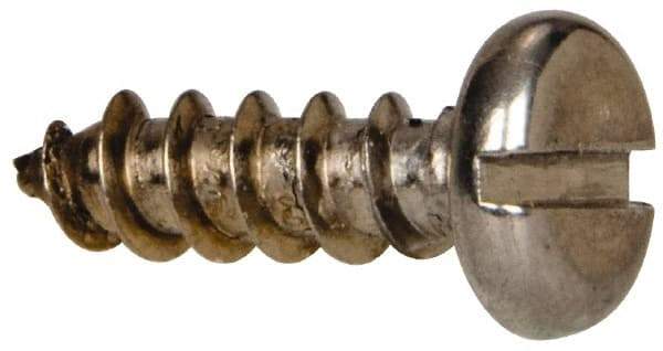 Value Collection - #10 Pan Head Slotted Sheet Metal Screw - Stainless Steel, 5/8" Length Under Head, Grade 316 - Benchmark Tooling
