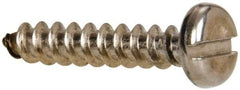 Value Collection - #10 Pan Head Slotted Sheet Metal Screw - Stainless Steel, 1" Length Under Head, Grade 316 - Benchmark Tooling