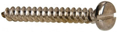 Value Collection - #10 Pan Head Slotted Sheet Metal Screw - Stainless Steel, 1-1/2" Length Under Head, Grade 316 - Benchmark Tooling