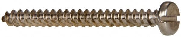 Value Collection - #10 Pan Head Slotted Sheet Metal Screw - Stainless Steel, 2" Length Under Head, Grade 316 - Benchmark Tooling