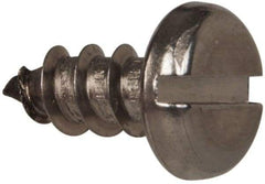 Value Collection - #12 Pan Head Slotted Sheet Metal Screw - Stainless Steel, 1/2" Length Under Head, Grade 316 - Benchmark Tooling