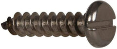 Value Collection - #12 Pan Head Slotted Sheet Metal Screw - Stainless Steel, 1" Length Under Head, Grade 316 - Benchmark Tooling