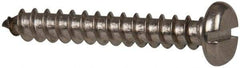 Value Collection - #12 Pan Head Slotted Sheet Metal Screw - Stainless Steel, 1-1/2" Length Under Head, Grade 316 - Benchmark Tooling