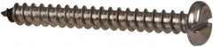 Value Collection - #12 Pan Head Slotted Sheet Metal Screw - Stainless Steel, 2" Length Under Head, Grade 316 - Benchmark Tooling