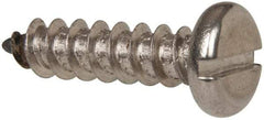 Value Collection - #14 Pan Head Slotted Sheet Metal Screw - Stainless Steel, 1" Length Under Head, Grade 316 - Benchmark Tooling