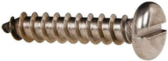 Value Collection - #14 Pan Head Slotted Sheet Metal Screw - Stainless Steel, 1-1/4" Length Under Head, Grade 316 - Benchmark Tooling