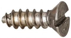 Value Collection - #4 Flat Head Slotted Sheet Metal Screw - Stainless Steel, 3/8" OAL, Grade 316 - Benchmark Tooling
