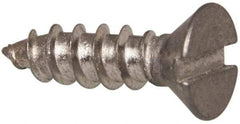 Value Collection - #6 Flat Head Slotted Sheet Metal Screw - Stainless Steel, 1/2" OAL, Grade 316 - Benchmark Tooling