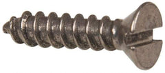 Value Collection - #6 Flat Head Slotted Sheet Metal Screw - Stainless Steel, 5/8" OAL, Grade 316 - Benchmark Tooling
