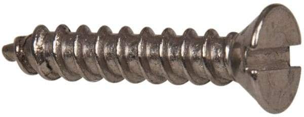 Value Collection - #6 Flat Head Slotted Sheet Metal Screw - Stainless Steel, 3/4" OAL, Grade 316 - Benchmark Tooling