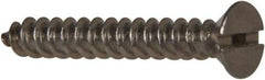 Value Collection - #6 Flat Head Slotted Sheet Metal Screw - Stainless Steel, 1" OAL, Grade 316 - Benchmark Tooling