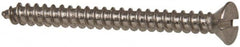 Value Collection - #6 Flat Head Slotted Sheet Metal Screw - Stainless Steel, 1-1/2" OAL, Grade 316 - Benchmark Tooling