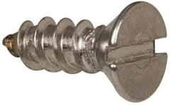 Value Collection - #8 Flat Head Slotted Sheet Metal Screw - Stainless Steel, 1/2" OAL, Grade 316 - Benchmark Tooling