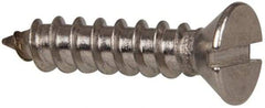 Value Collection - #8 Flat Head Slotted Sheet Metal Screw - Stainless Steel, 3/4" OAL, Grade 316 - Benchmark Tooling
