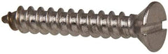Value Collection - #8 Flat Head Slotted Sheet Metal Screw - Stainless Steel, 1" OAL, Grade 316 - Benchmark Tooling