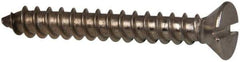 Value Collection - #8 Flat Head Slotted Sheet Metal Screw - Stainless Steel, 1-1/4" OAL, Grade 316 - Benchmark Tooling