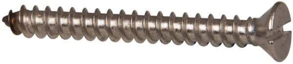 Value Collection - #8 Flat Head Slotted Sheet Metal Screw - Stainless Steel, 1-1/2" OAL, Grade 316 - Benchmark Tooling