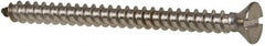 Value Collection - #8 Flat Head Slotted Sheet Metal Screw - Stainless Steel, 2" OAL, Grade 316 - Benchmark Tooling