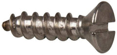 Value Collection - #10 Flat Head Slotted Sheet Metal Screw - Stainless Steel, 3/4" OAL, Grade 316 - Benchmark Tooling