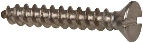 Value Collection - #10 Flat Head Slotted Sheet Metal Screw - Stainless Steel, 1-1/4" OAL, Grade 316 - Benchmark Tooling