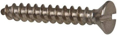 Value Collection - #10 Flat Head Slotted Sheet Metal Screw - Stainless Steel, 1-1/4" OAL, Grade 316 - Benchmark Tooling