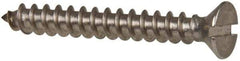 Value Collection - #10 Flat Head Slotted Sheet Metal Screw - Stainless Steel, 1-1/2" OAL, Grade 316 - Benchmark Tooling