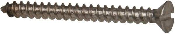 Value Collection - #10 Flat Head Slotted Sheet Metal Screw - Stainless Steel, 2" OAL, Grade 316 - Benchmark Tooling
