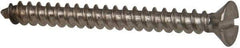 Value Collection - #10 Flat Head Slotted Sheet Metal Screw - Stainless Steel, 2" OAL, Grade 316 - Benchmark Tooling