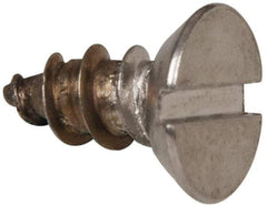 Value Collection - #12 Flat Head Slotted Sheet Metal Screw - Stainless Steel, 1/2" OAL, Grade 316 - Benchmark Tooling