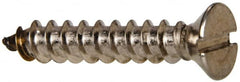 Value Collection - #12 Flat Head Slotted Sheet Metal Screw - Stainless Steel, 1-1/4" OAL, Grade 316 - Benchmark Tooling