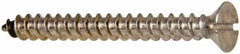 Value Collection - #12 Flat Head Slotted Sheet Metal Screw - Stainless Steel, 2" OAL, Grade 316 - Benchmark Tooling