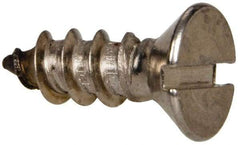 Value Collection - #14 Flat Head Slotted Sheet Metal Screw - Stainless Steel, 3/4" OAL, Grade 316 - Benchmark Tooling
