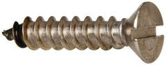 Value Collection - #14 Flat Head Slotted Sheet Metal Screw - Stainless Steel, 1-1/4" OAL, Grade 316 - Benchmark Tooling